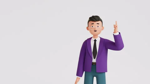 Man thinking and looking for answer, Eureka. hand gesture, index finger up Video stock 276190488