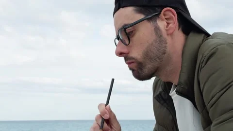 Man Thinking And Looking For Ideas Stock Footage 276185102