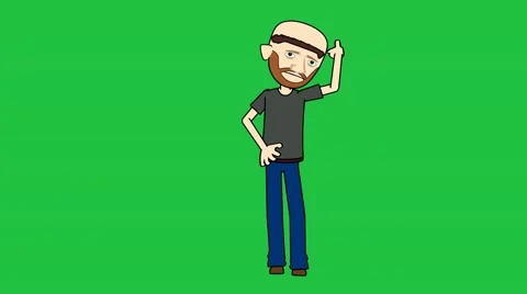 Man Thinking Animation (Breaking Brad?): Loop Stock Footage 42327011
