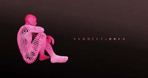 Man is thinking. Artificial intelligence concept. Digital technology backgrou Stock Illustration