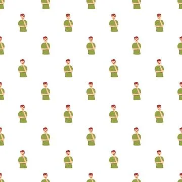 Man thinking confused, seamless pattern background texture Illustrazione stock