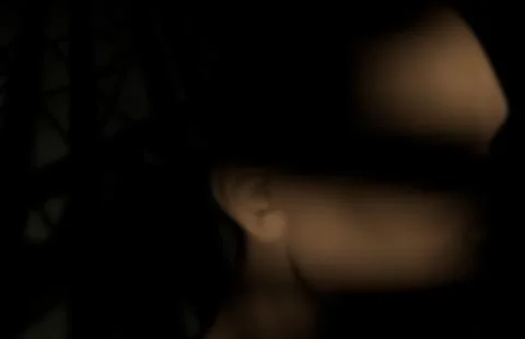 Man Thinking in Dark Room Stock Photos