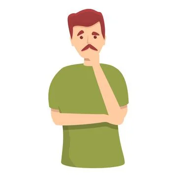 Man thinking icon cartoon vector. Complex strategy 스톡 일러스트