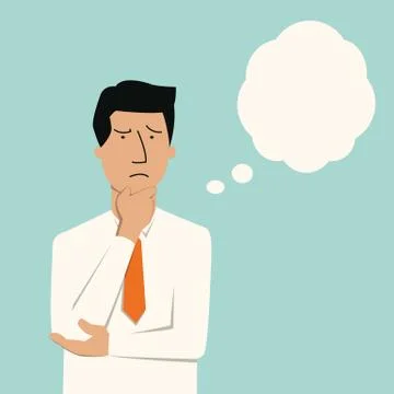 Man thinking Stock Illustration