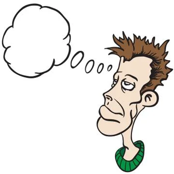 Man thinking Stock Illustration