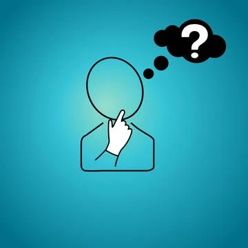Man thinking Stock Illustration