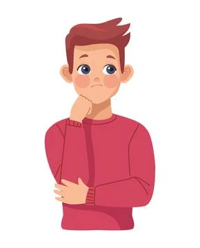 Man thinking illustration Stock Illustration