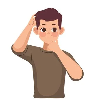 Man thinking isolated design Illustrazione stock