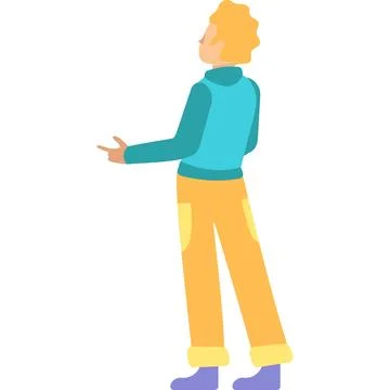 Man thinking looking at or choosing something 库存插图