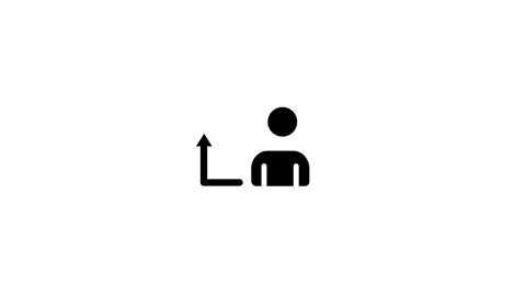 Man thinking right concept icon concept animation Vídeo Stock 263613287