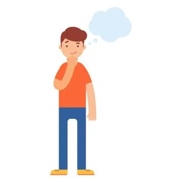 Man thinking vector illustration Stock Illustration