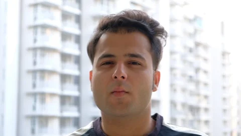 Man thinks and rejects a bad idea and mocks the person off camera with condescen Stock Footage 100618071