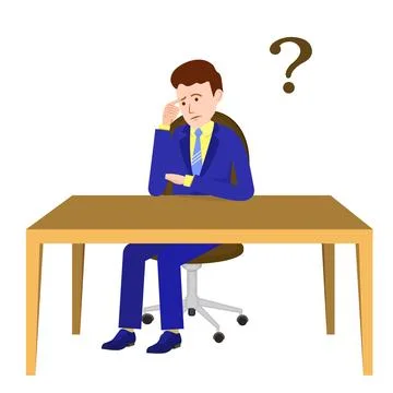 A man thinks Stock Illustration