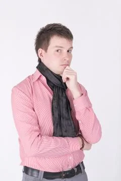 The man thinks Stock Photos