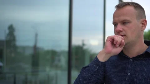 Man thinks a thought Stock Footage 113559176