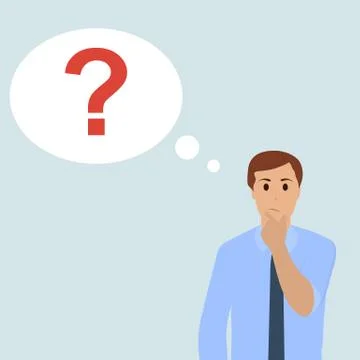 Man thought about new ideas Stock Illustration