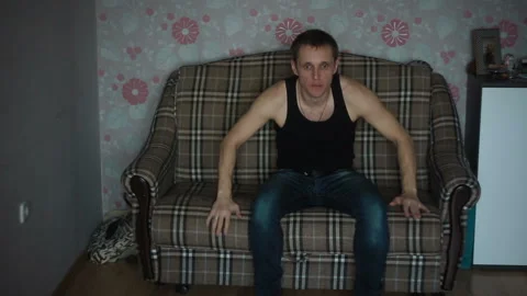 The man thought about something Stock Footage 87401237