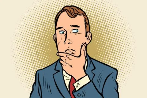 Man thought, tasks and solutions Stock Illustration