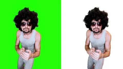 The man threatens and is ready to proceed with the massacre Video stock 296791620