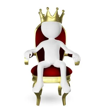 Man on the throne Stock Illustration