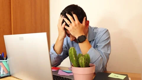 Man throwing all his work papers in the air due to stress Stock Footage 291951088