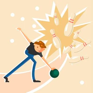 Man throwing a ball Stock Illustration