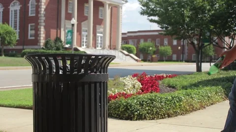 Man Throwing Trash Away Not Littering Stock Footage 52618773