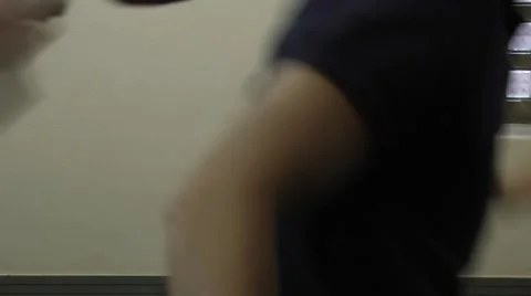 Man thrown into prison cell by prison guard and the door is closed on him. Stock Footage 61039625