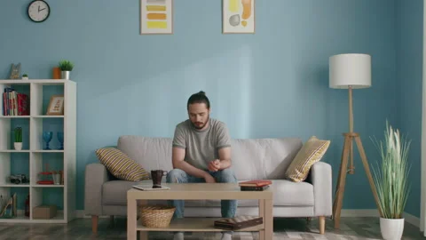 Man Throws Dice Aimlessly Stock Footage 130454920