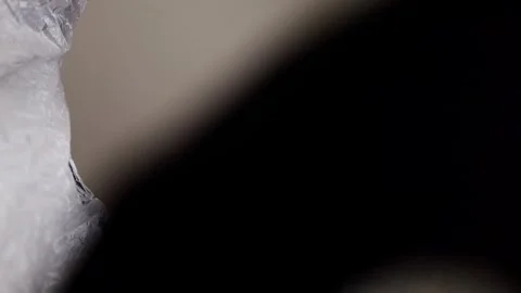 A man throws garbage into a trash can, bottom view Stock-Footage 243372047