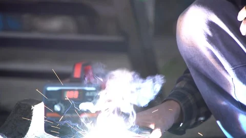 A man throws a used electrode out of the clip Stock Footage 126749339