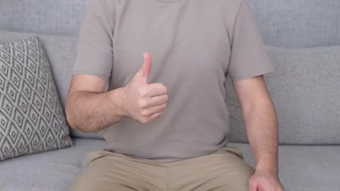 Man thumb up Video stock 265089963