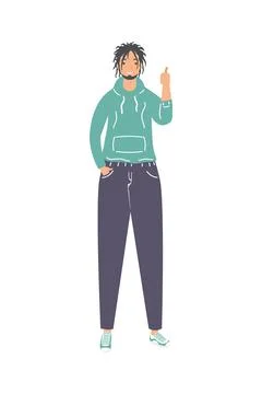 Man with thumb up Stock Illustration