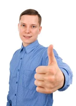 Man with thumb up Stock Photos