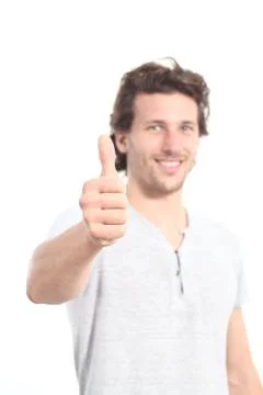Man with thumb up Stock Photos