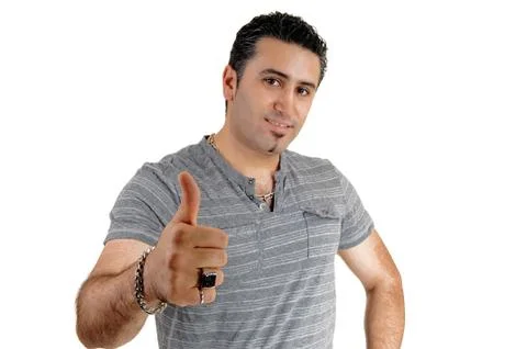 Man thump up. Stock Photos