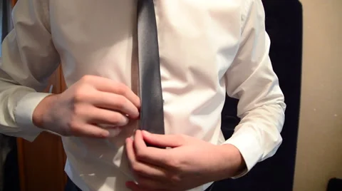 Man tie clip 動画素材 49340090
