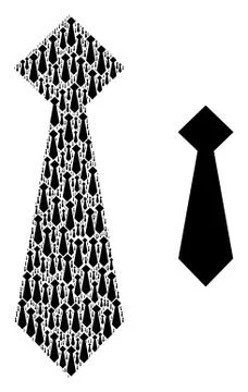 Man Tie Collage of Man Tie Items and Original Icon Stock Illustration