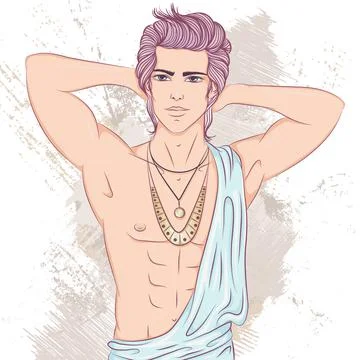 Man in toga Stock Illustration