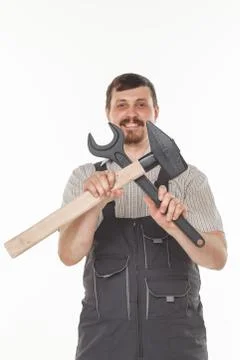 Man with tool Stock Photos