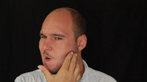 Man with toothache 库存影片 57242479
