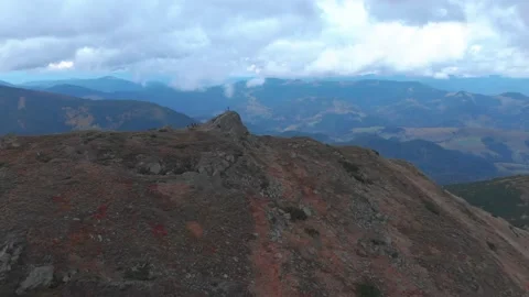 Man on the top of the rock Stock Footage 157920102