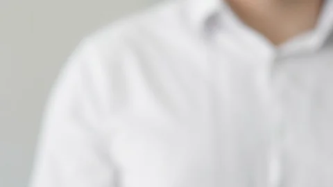 Man touching surface, digital scanning and access granted in biometric scanner. Stock Footage 129898136