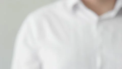 Man touching surface, digital scanning and access denied in biometric scanner. Stock Footage 130270860