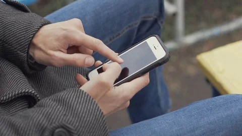 Man with a Touchscreen Phone Stock-Footage 81170022