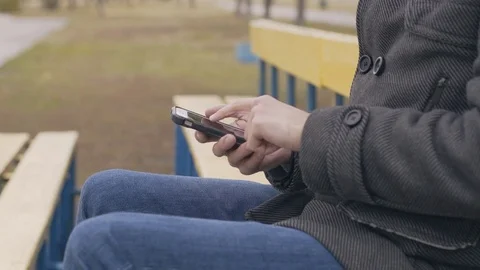 Man with a Touchscreen Phone Stock-Footage 81170063