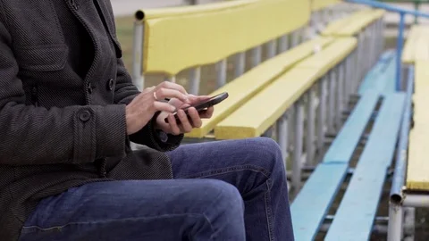 Man with a Touchscreen Phone Stock-Footage 81170068