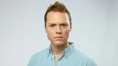 Man with tough expression Stock Footage 42240029