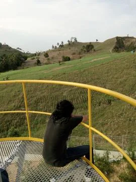 The man on the tower Fotos de archivo