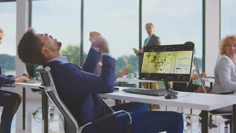 Man trading with cryptocurrency Stock Footage 164652211